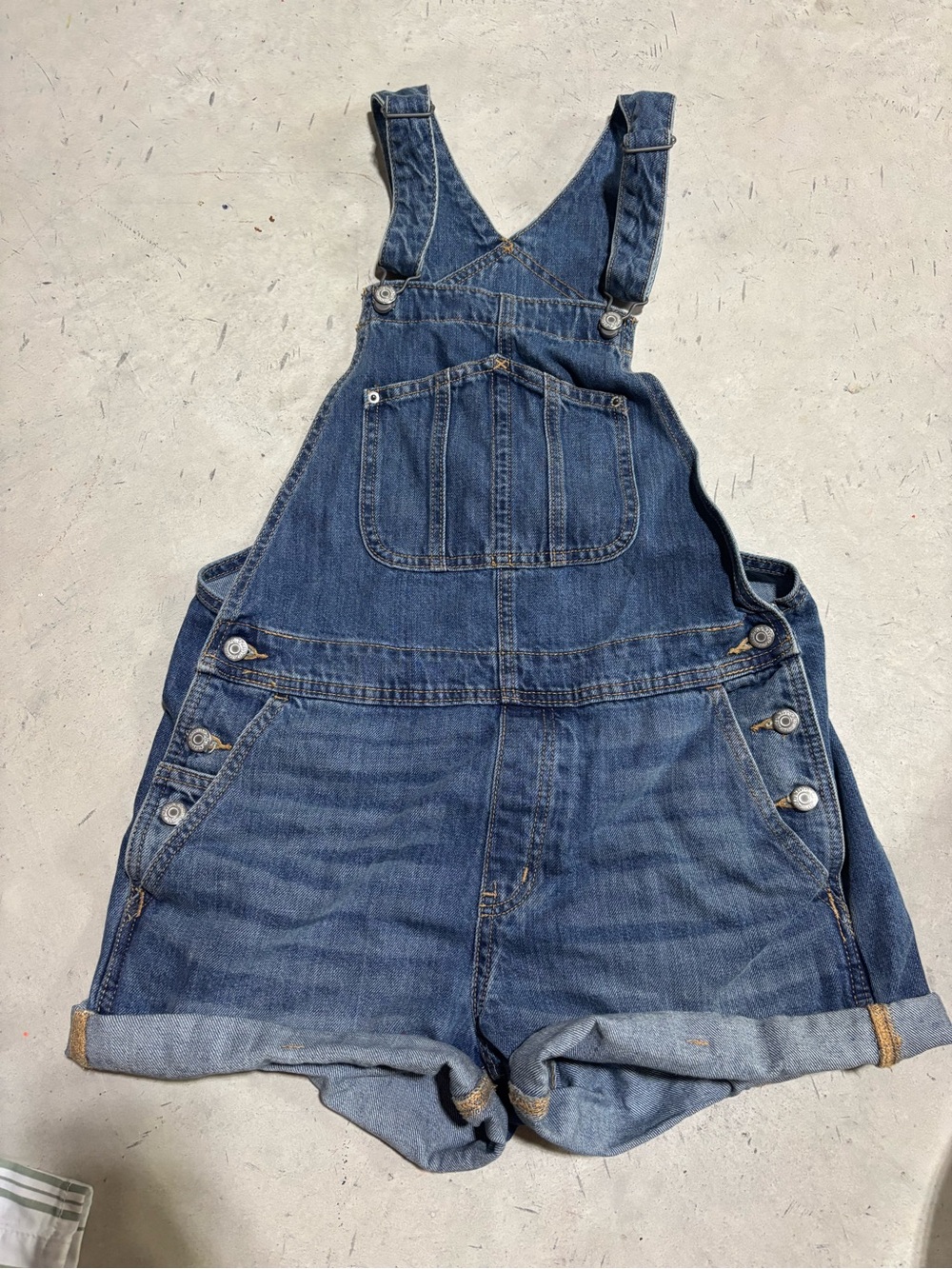 Old Navy Blue Denim Short Overall shorts